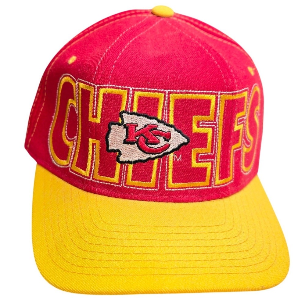 Kansas City Chiefs Starter Starfit Hat Red Yellow Vintage NFL Fitted 7-7 3/4